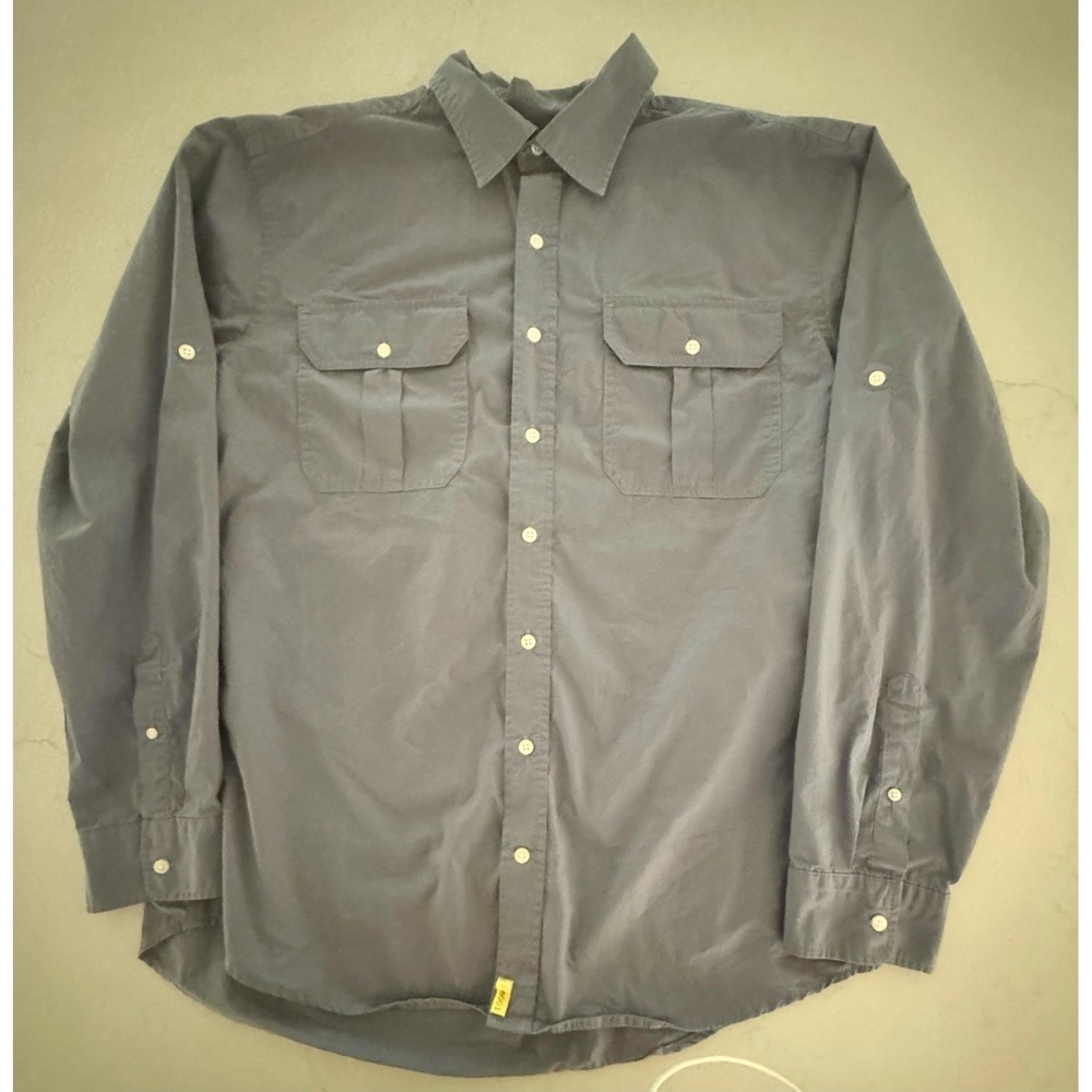 Gap Mens XL Blue Classic‎ Fit 2 Pocket Long Sleeve Button Up Shirt S/450479-00